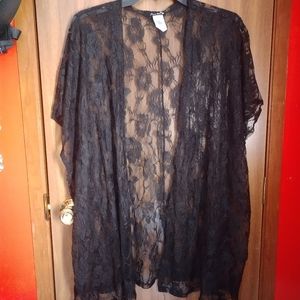 Black Lace Kimono